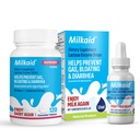 Milkaid Lactase Enzyme Drops Tablety pro intoleranci laktózy Relief CLAS124; Prevents Gas, Bloating & Diarrhea CLAS124; Dairy Digestive Supplement CLAS124; 0.5 Fl Oz & 120 Raspberry Ochucené tablety