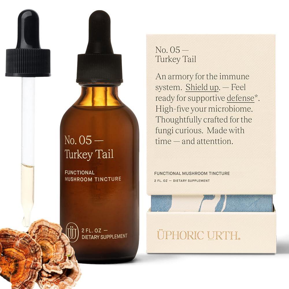 Turecko Tail Houba Extract - Double Extrahovaný Fruitbody Houba Tinktura 124; Imunity Booster, Správa Zánět, Uklízení Aches, Zdravá stravitelná funkce, Antioxidanty (60 Služeb)