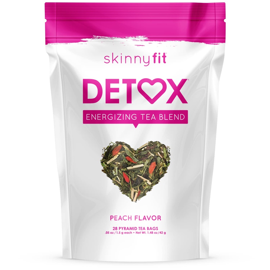 SkinnyFit Detox Tea: All- Natural, Laxative- Free, Podporuje zdravou hmotnost, pomáhá snížit nadýmání, přírodní energie, podporuje imunitní systém, Vegan, 28 Služeb