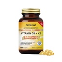 Vitamin D3 + K2 5000 IU - Lipozomální technologie pro zvýšení absorpce - MK-7 Vitamin K2 100mcg - Podporuje metabolismus kostí a vápníku - D3K2 dodatek pro muže a ženy - 180 Softgels
