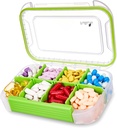 Fullicon Velké Pill Pořadatel s 8 Compartments, Moisture Proof Travel Pill Box s odstranitelným děličem, Denní Pill Kontejner s lajny, Pill Pouzdro pro vitamín, Rybí olej, dodatek (Clear Green)