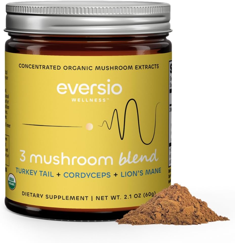 3 Houbová mísa - Probudit míchání 60 Služeb (60g) Houbová směs pro Houbovou kávu nebo smoothies - Lví hříva, krůtí ocas, a Cordyceps - > 32% Beta- D- Glukans!
