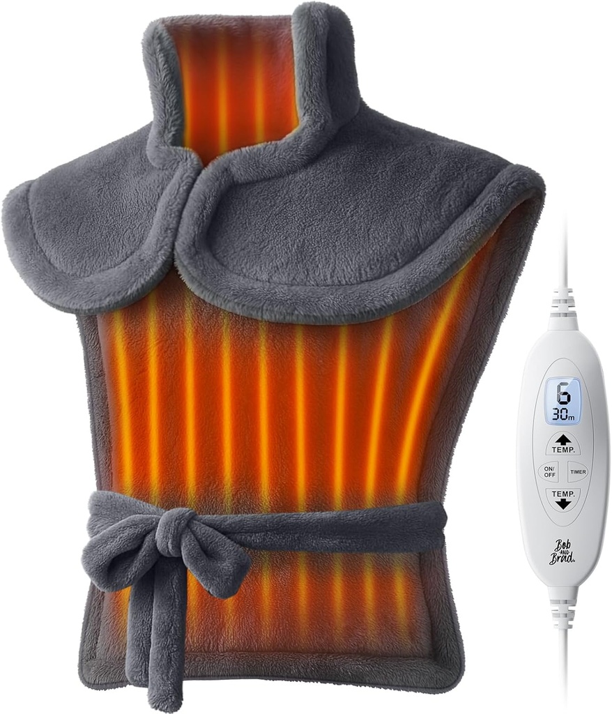BOB A BRAD Vyhřívací Pad pro úlevu od bolesti zad, FSA Edge-Weighted Electric Heat Pad pro Neck HSA Způsobilé, Rameno & Úplná úleva těla, Rychlé vytápění, ETL Certified, Dárek pro ženy, Rodina 24 "x34"