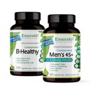EMERALD LABS Bundle s B Zdravým (120 Veg Caps) & Men 's 45 + 1-Daily Multi (60 Vegan Vegr Caps) - Veganský vitamin B komplex s plným spektrem B vitaminy - Mužské multivitamin s CoQ10, Lycopen & Více