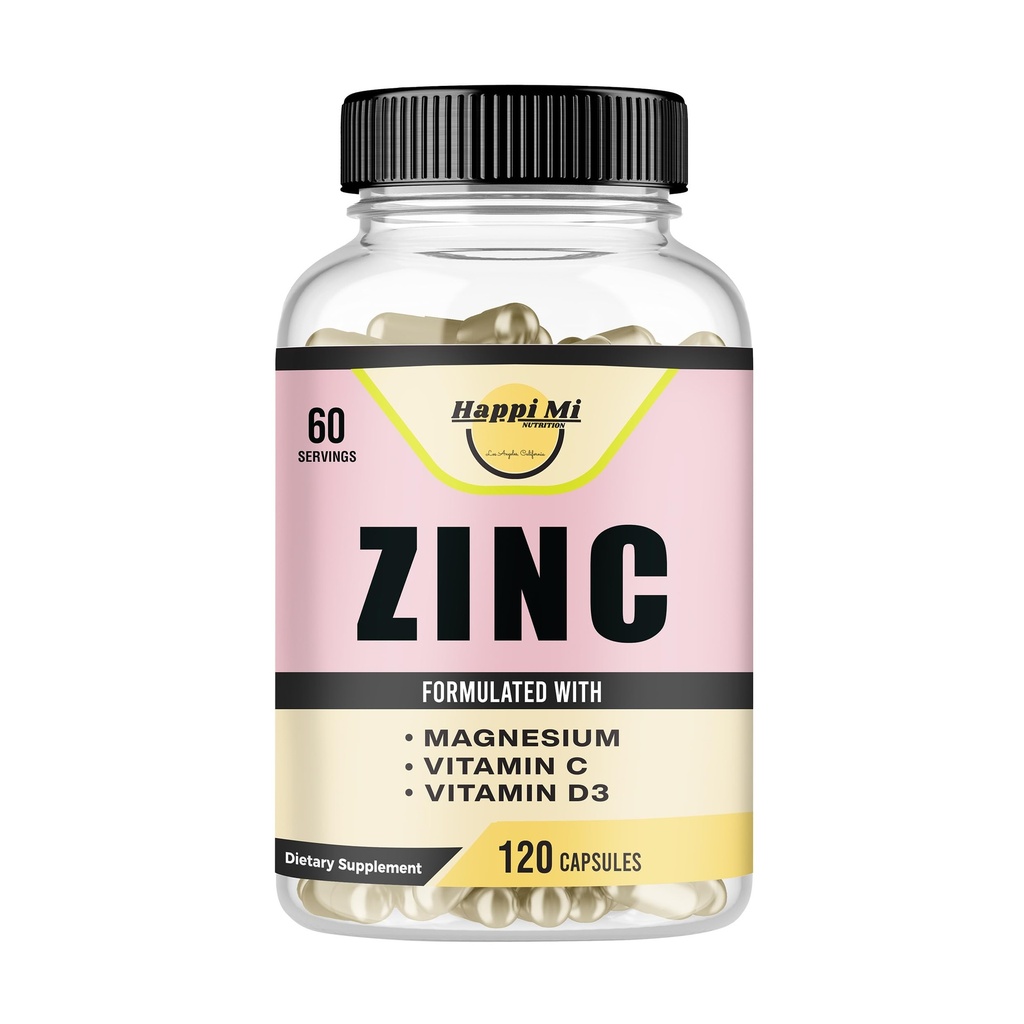 Zinek, Zinek 100mg, Glycinát hořečnatý 150mg, Vitamin D3 5000 IU, Vitamin C 500mg per Serving, Imunitní podpora, Imunitní posilovač, Antioxidant Support