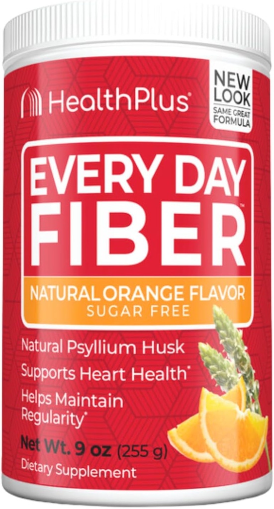 Zdraví Plus Každý den Fiber stravovací podpora 124; Žádné umělé Flavors 124; Denní Vlákna pro eliminaci toxinů snížit Bloating 124; Psylium Husk 124; Orange Flavor 124; 9 Ounces, 36 Service.