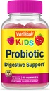 WellYeah Děti Probiotické Gummies - stravovací podpora, Gut zdraví, imunitní podpora Gummy - Probiotika pro stravovací zdraví - Vegan, Gluten Free - 60 Gummies