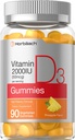 Horbäach Vitamin D3 2000iu Gummies PHAR124; 90 Počet 124; Vegetarian PHARMAN 124; Ananas Flavor PHARMAN 124; 50 mcg PHARMAN 124; Non- GMO, gluten zdarma vitamín D dodatek