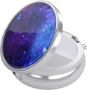 Nipichsha Pill Box, Small Pill Case for Purse & Pocket, Cute Travel Medicine Organizer, Portable Medicine Container Holder to Hold Vitamins, Medication, Fish Oil & Supplements, Purple Galaxy