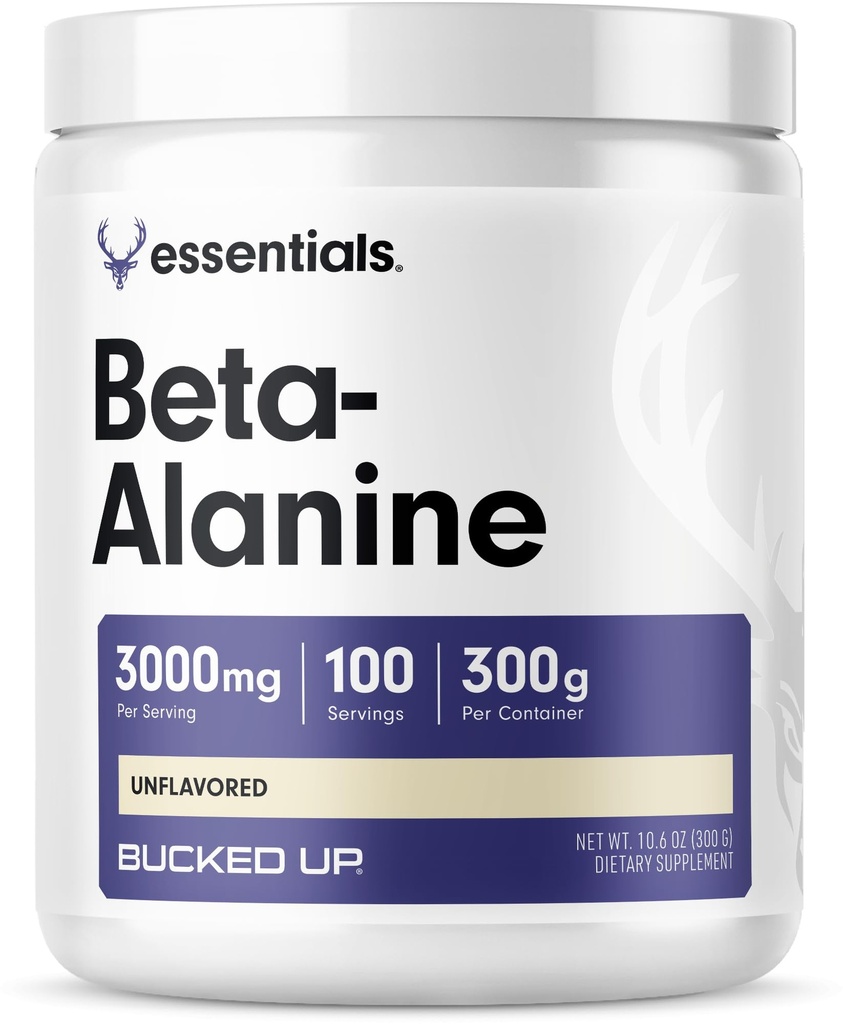 Bucked Up Beta Alanine 300mg Powder, Non- GMO, gluten- Free, Neochucené (100 Služeb)