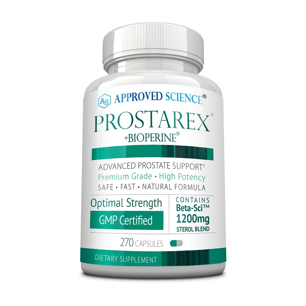 Schválený vědecký Prostarex - dodatek k prostatě - Saw Palmetto, 1200mg Beta- Sitosterol, Bioperin - 270 Kapsle - 3 měsíční dodávka
