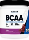 Nutricost BCAA Powder (Grape, 30 Servings) - Optimální 2: 1: 1 Poměr, Vegetarian, Non- GMO