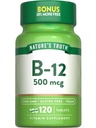 Nature 's Truth B12 Vitamin 124; 500 mcg IR 124; 120 Tablet IR 124; Vegan, Non- GMO & gluten zdarma dodatek