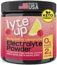 Nutrina Keto Electrolytes Powder No Sugar - Zero Carb & Zero Calorie Electrolyte Drink Mix - Sugar Free Electrolytes for Hydration Powder - Sladit Electrolytes Raspberry Lemonade Flavor