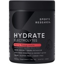 Sport Research ® Hydrate Electrolytes Powder - Sugar- Free & Přirozeně ochucené vitamíny, minerály, a kokosová voda - Podporuje hydrataci - Cherry Pomegranate - 90 Služeb