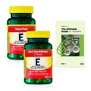 Jarní údolí Vitamin E Srdce Zdraví Dietní doplněk Softgels, 180 mg (400 IU), 200 Počet, 2-Pack + Exkluzivní VitaMax vitamin průvodce (3 položky)