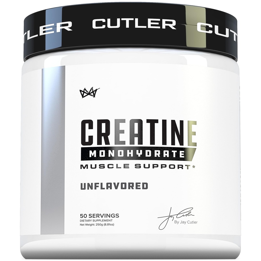 Cutler Nutrition Čistá tvorba Monohydrát - 5g per Serving 50 Serving - Premium Muscle Builder Enhances Performance & Recovery - Neochucené pro snadné míchání