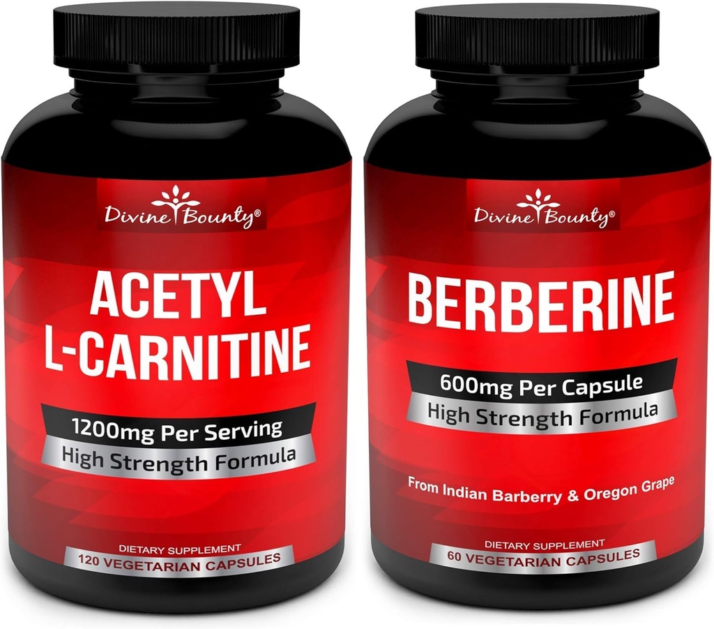 Divine Bounty Acetyl L- karnitin & Berberine Complex Bundle