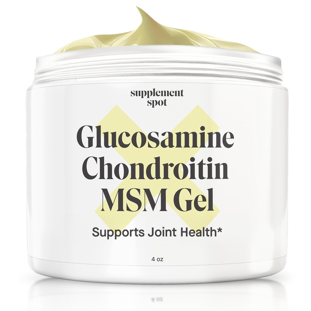 Glucosamine Chondroitin MSM Gel (4 oz) - s Glucosamine, Chondroitin, MSM & Bromelain na podporu společného zdraví žen a mužů (90 denní zásoba)