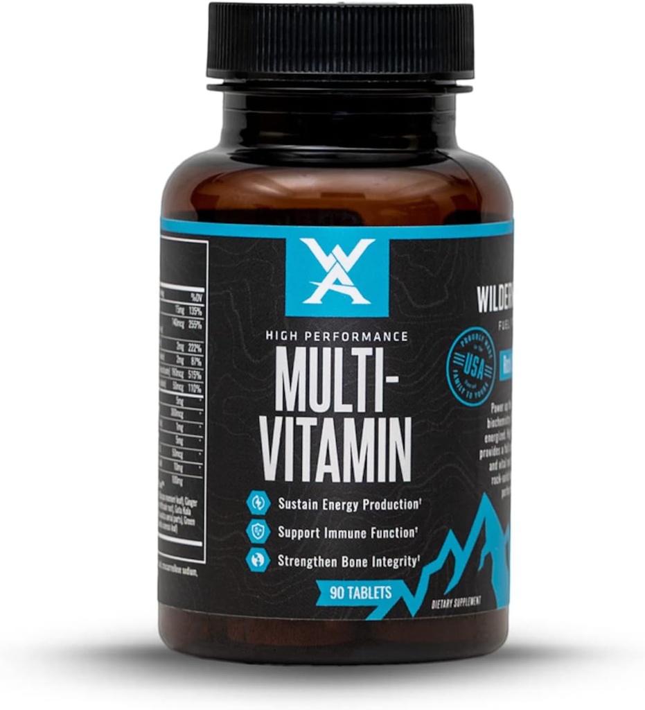 Wilderness Athlet - High Performance Multi Vitamin 124; Daily Multivitamin pro muže a ženy - Doplněk pro dospělé vitaminy s chromem a vanadiem - Muži a ženy Multivitamin