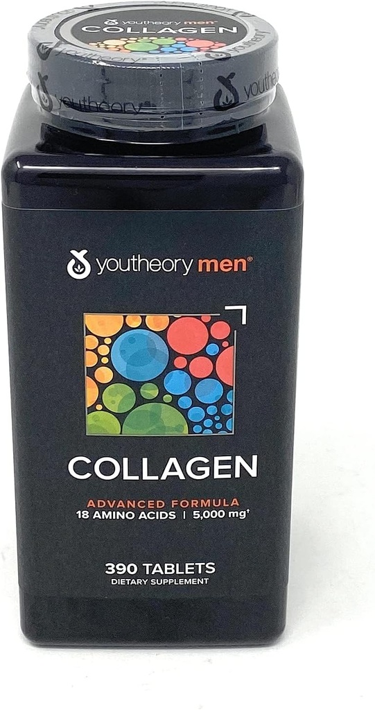 Nutrawise Corporation youtheory Mens Collagen Advanced Formule, bílá, Tablet, 390 Počet