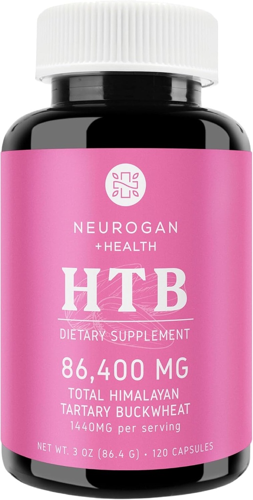 Neurogan Himalayan Tartary Buckwheat (HTB) Kapsle - čistý potenciál 1440 MG, 60 Day Supply - Podporuje Digestivní Wellness * - Gluten- Free, 86,400 MG Total HTB - Lab Tested, Made in USA