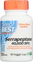 Lékaři Nejlepší Serrapeptáza 40 000 SPU, Non- GMO, Vegan, 90 Veggie kapsle (Balení po 1)