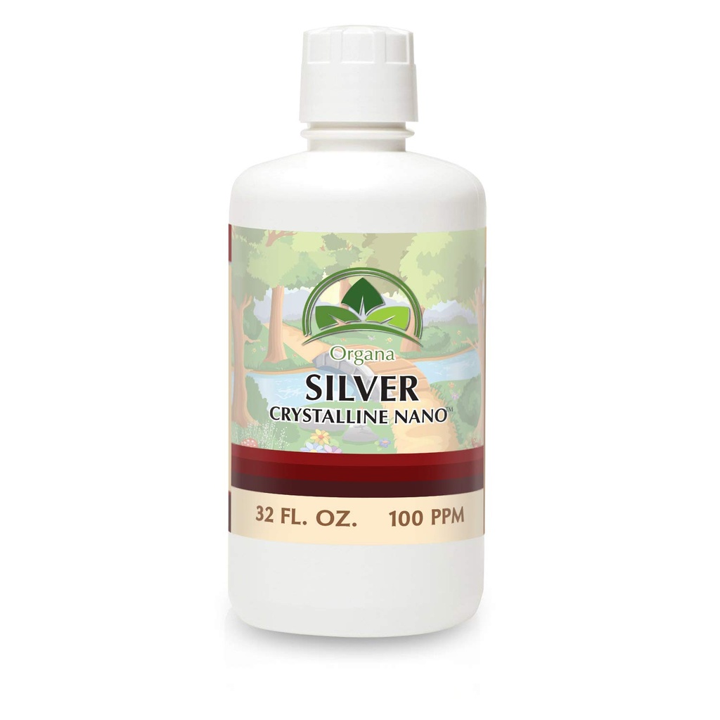 Organa Crystalline Nano Koloidní stříbro - 100 PPM - 32 oz Lahvička
