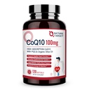CÍL NATURY CoQ10- 100mg- Softgels s 10mg PQQ - vysoká absorpce Coenzyme- Q10 s Organic- Olive- Oil - Antioxidant pro zdraví srdce a mozku, Cellular- Energy- Production, 120 Servings