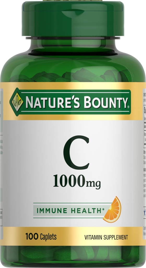 Nature 's Bounty Vitamin C 1000mg, Imunitní podpůrný dodatek, Výkonný antioxidant, 1 balení, 100 Kapletů