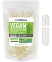 XPRS Nutra Velikost 4 Prázdné kapsle - 500 Počet čiré malé prázdné veganské kapsle - DIY Zeleninové kapsle Plnicí - Vyplnitelné Do- It- Yourself Veggie Pill Caps pro doplňky