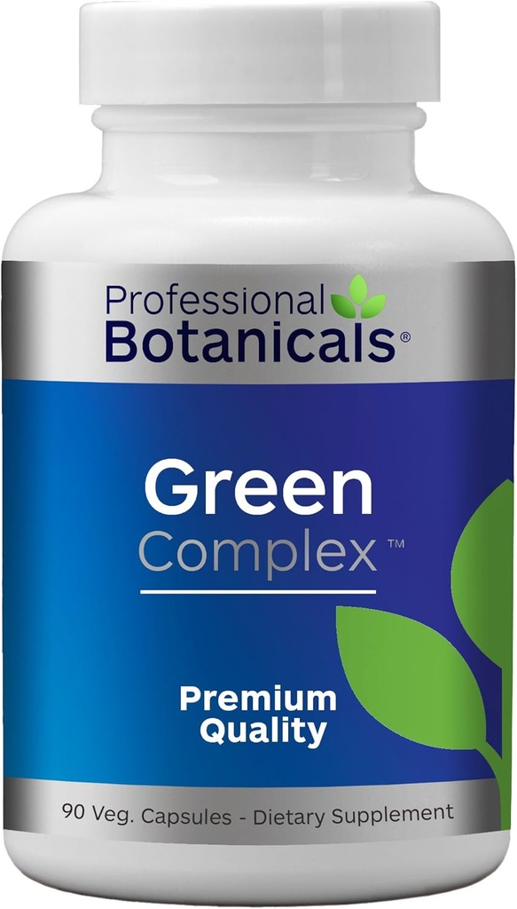 Profesionální botanické zelené komplexy - Vegan Non GMO Organic Spirulina Algae, Organic Barley Grass Eleuthero, Cordyceps, Rhoddiola Rosea, Reishi, Ashwagandha Superfood Supplement - 90 Vegetariánské Caps