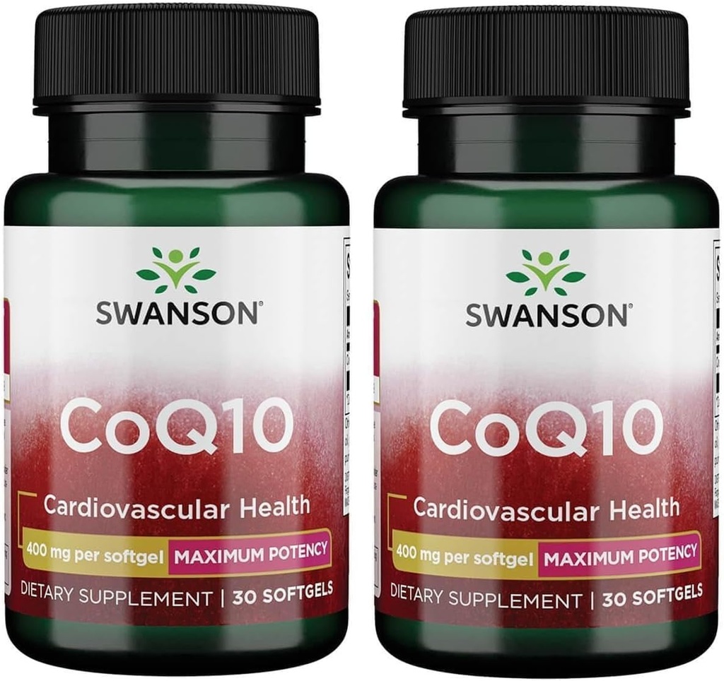 Swanson CoQ10 - Pomáhá podporovat srdeční zdraví, podporu energie, a AIDS celkový kardiovaskulární systém Zdraví - Pomáhá udržovat Coenzym Q10 dodatek - (30 Softgels, 400mg každý)