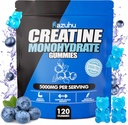 Pre Workout hcl creatin monohydric Gummies, 120 Blue chew for men (Blueberry), creatine hcl Energy Supplement for Women, syrovátka protein izolát Vital Source Feminin Gummies