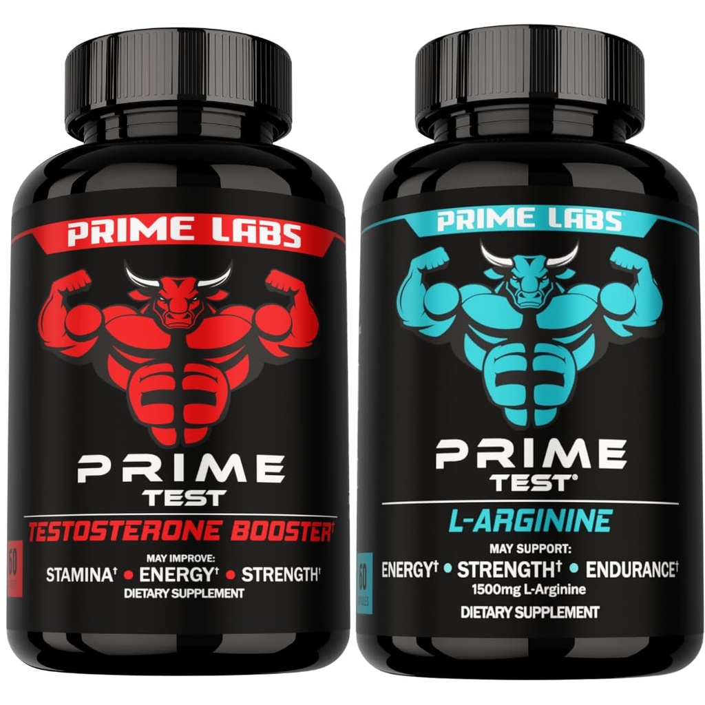 Prime Labs Prime Test Testosteron Booster + L Arginin Nitric Oxide Kapsle - 60 Počet