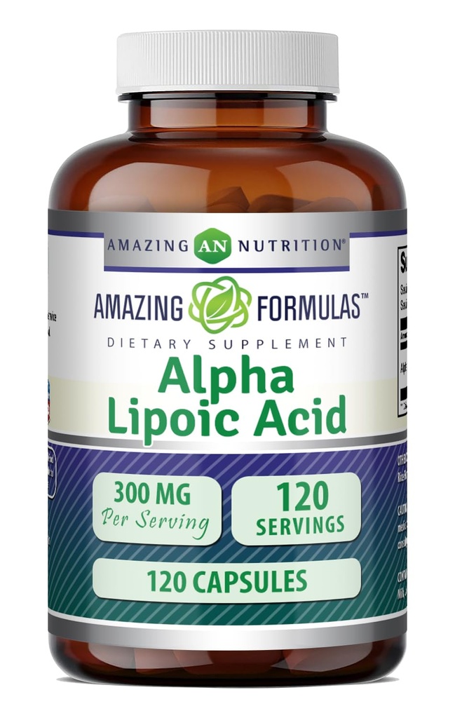 Úžasné Alpha Lipoic Acid 300 Mg Kapsle dodatek 124; Non- GMO Acid 124; Gluten zdarma 124; Made in USA (120)