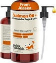 Deley Naturals Wild Aljašský losos olej pro psy - Nový a vylepšený losos olej Plus Formule - Rybí olej pro psy s DHA EPA Omega 3 & 6 mastné kyseliny - Omega 3 Rybí olej pro kůži & Coat - 32oz Made in USA