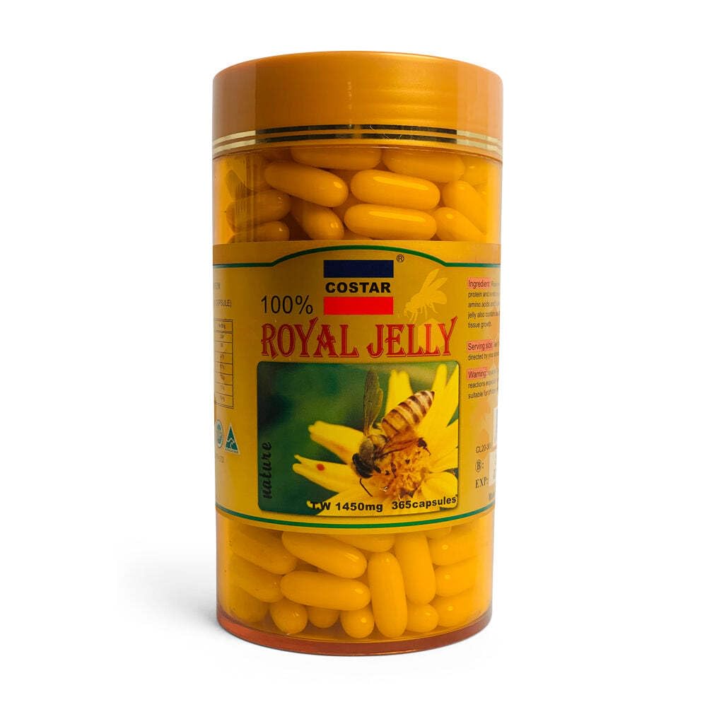 Royal Jelly dodatek 1450mg - 365 Kapsle - Bohaté na výživu pro vitalitu a wellness - Made in Australia