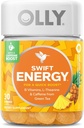 OLLY Swift Energy Gummy, Kofein ze zeleného čaje, B Vitamíny, L Theanine, Dospělý Žvýkací dodatek, Ananas, 10 denní dodávky - 30 Počet
