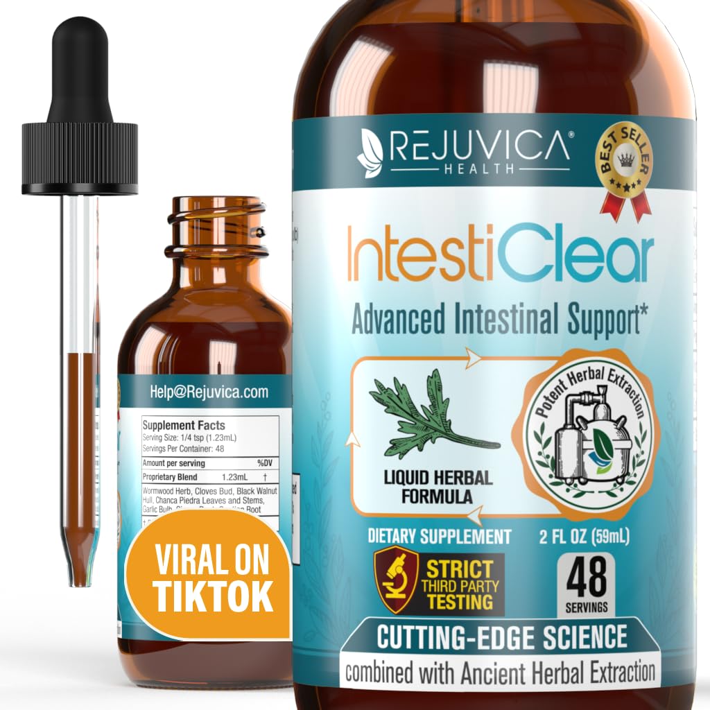 InsestClear - Advanced Intestinal Supplement - Liquid Delivery for Better Absorption - Wormwood, Cloves, Black Walnut, Česnek & Více!