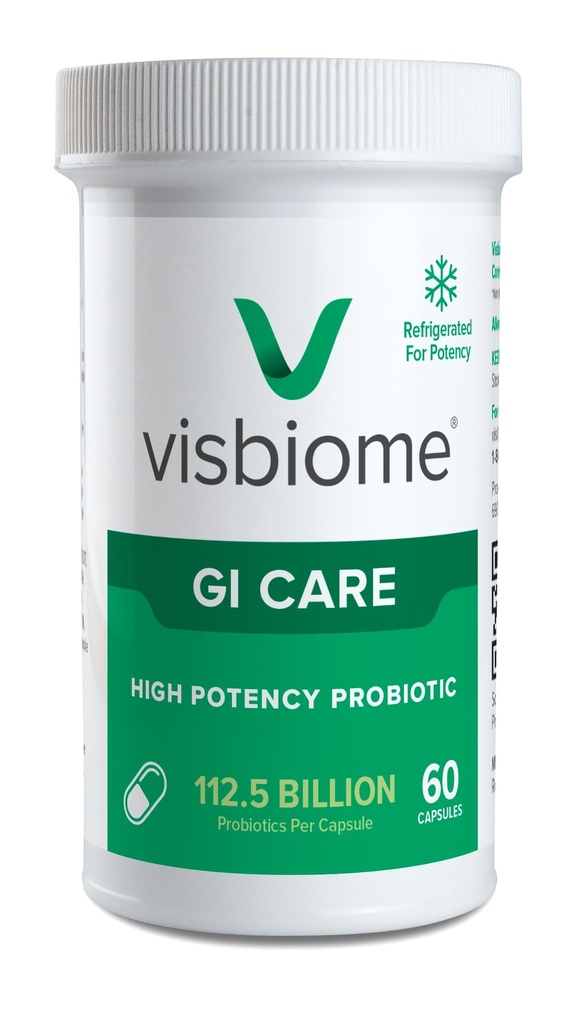Visbiome ® GI Care - High potency Probiotic - 112.5 Billion CFU Live Probiotics, Original De Simone Formulation, Made in USA, 60 Kapsle.