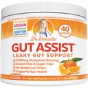 Leaky Gut Support Powder 124; L- Glutamin Gut Lining Formule Found 124; Gut Assist by Dr. Danielle, Orange Flavor