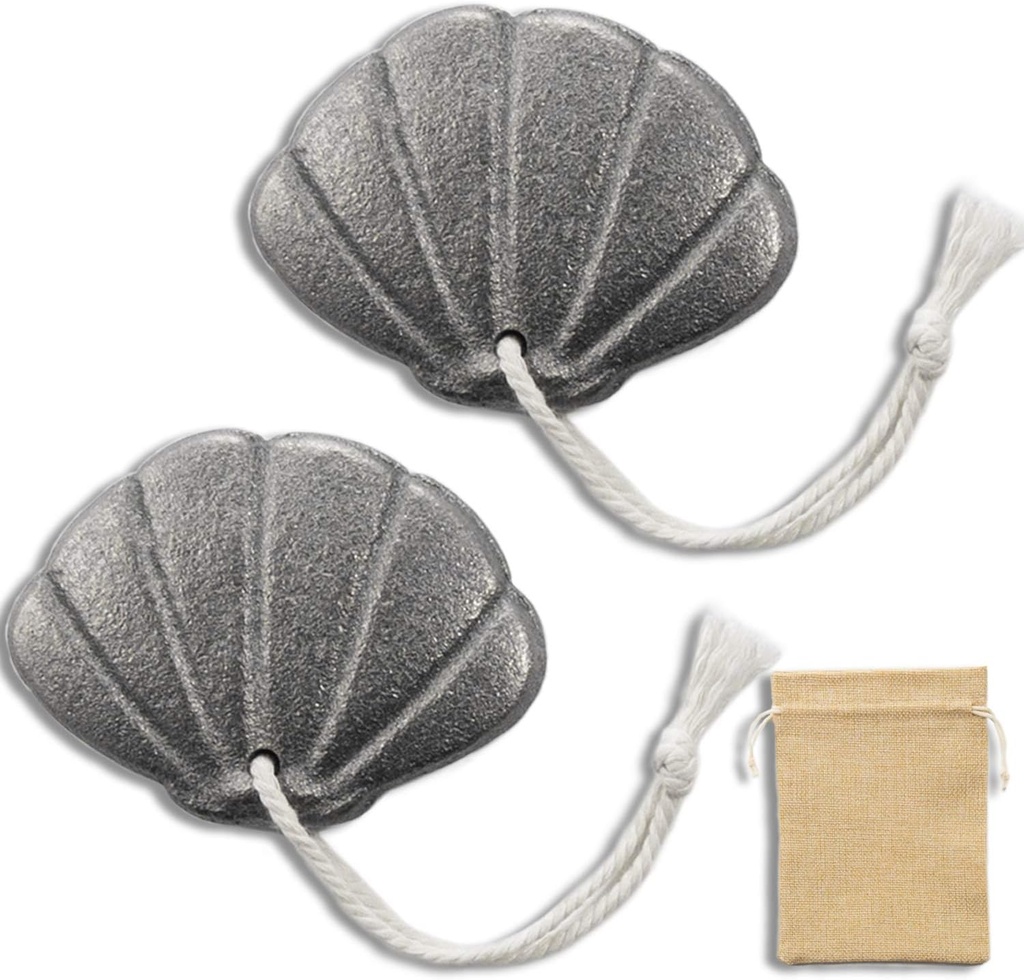 2 Balení železné Seashell s taškou - Přírodní zdroj železa snížit riziko nedostatku, efektivní a bezpečné vaření nástroj, Ideální pro těhotné ženy Vegans Sportovci