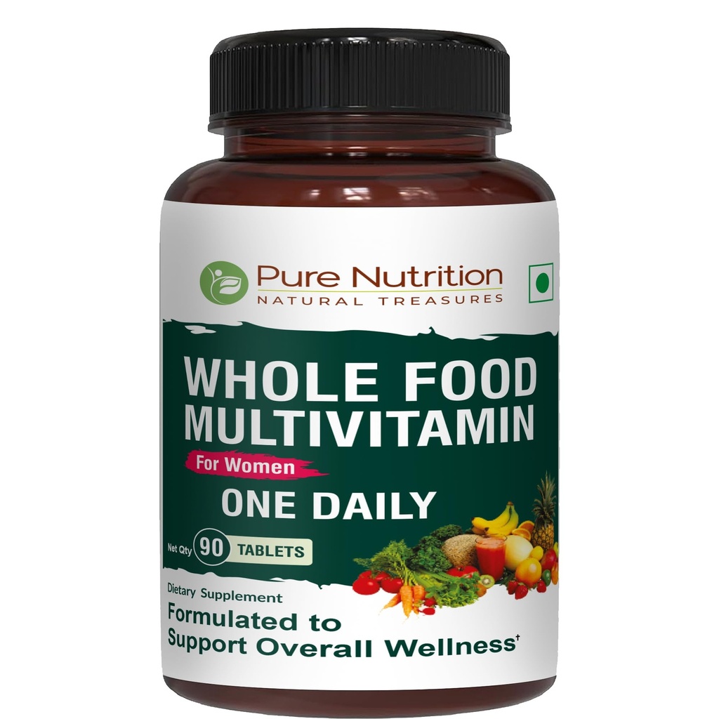 Čistá výživa Multivitamin pro ženy 124; 90 Tabs 124; One- A- Day 124; 100% RDA 124; 24 Natural Vitamins and Minerals 124; All Natural Plant Based Women 's Multivitamin 124; 3 Months Supply