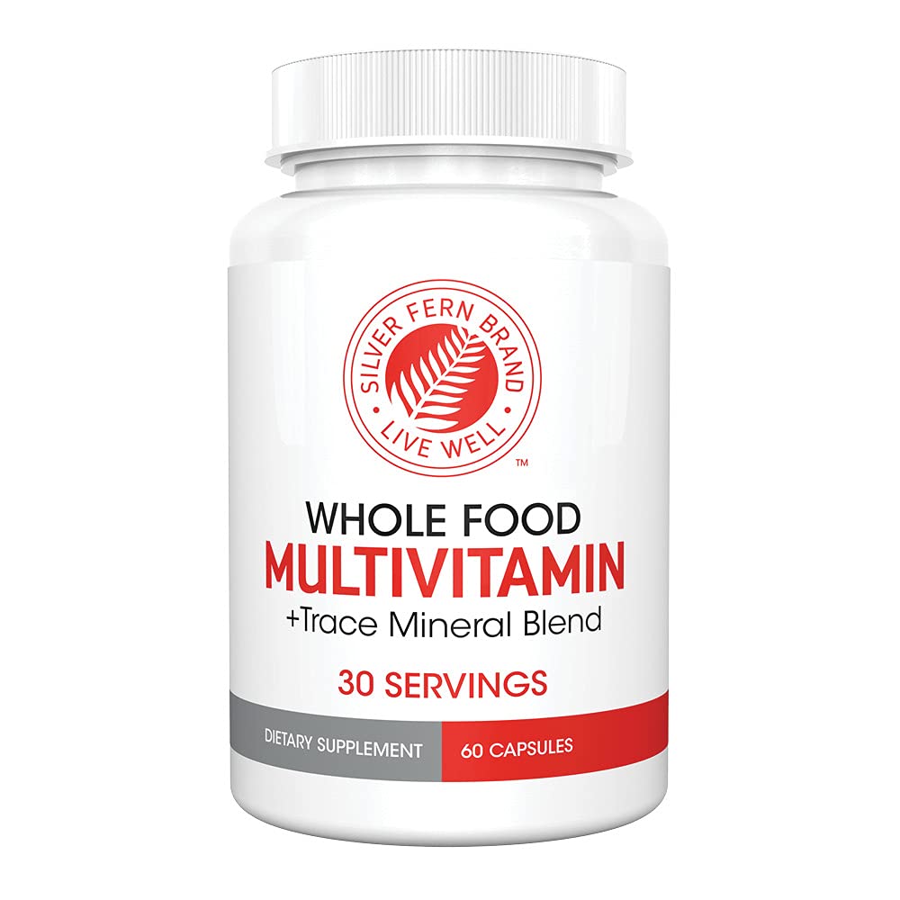 Silver Fern Cell Food Daily Multi Vitamin w / Trace Mineral Blend Dodatek - 1 Láhev - 60 Vegicaps - 30 Day Supply - Natural, Non- GMO, Vegan, Pánské a ženské Multivitamin - Nulové syntetiky