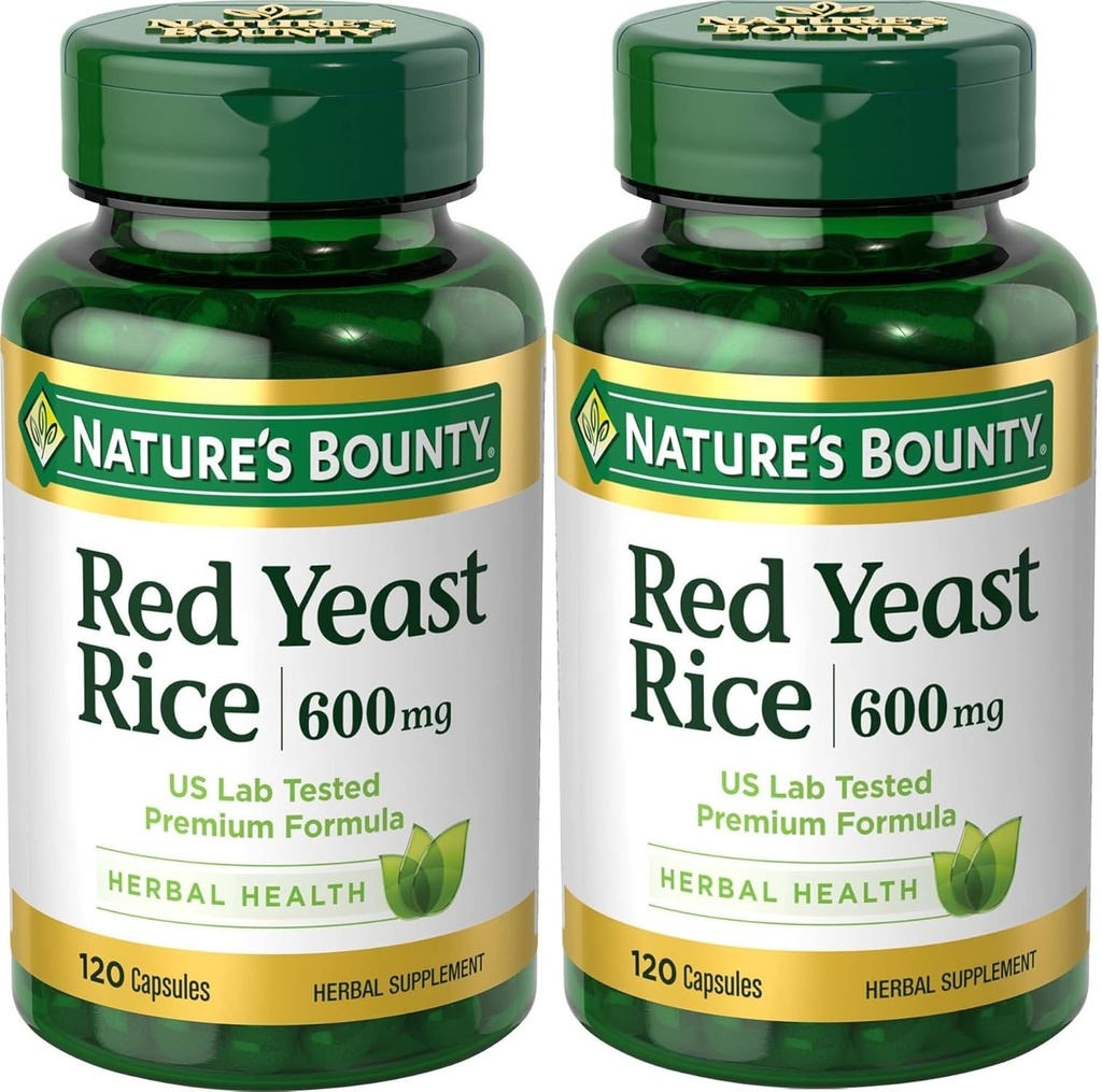 Nature 's Bounty Red Yeast Rice 600mg 120 Kapsle (Balení po 2)