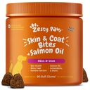 Zesty Paws Omega 3 Rybí olej pro psy - Zesty Paw Dog Vitamíny a doplňky pro Hip, Joint & Skin, Bacon (90 Žvýkání)
