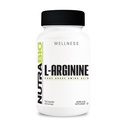 NutraBio L- Arginin dodatek, 750mg - Oxid dusnatý Prekurzor, Podporuje krevní tok, Cévní zdraví, a svalovina Arginin doplňky pro muže a ženy - 120 Kapsle