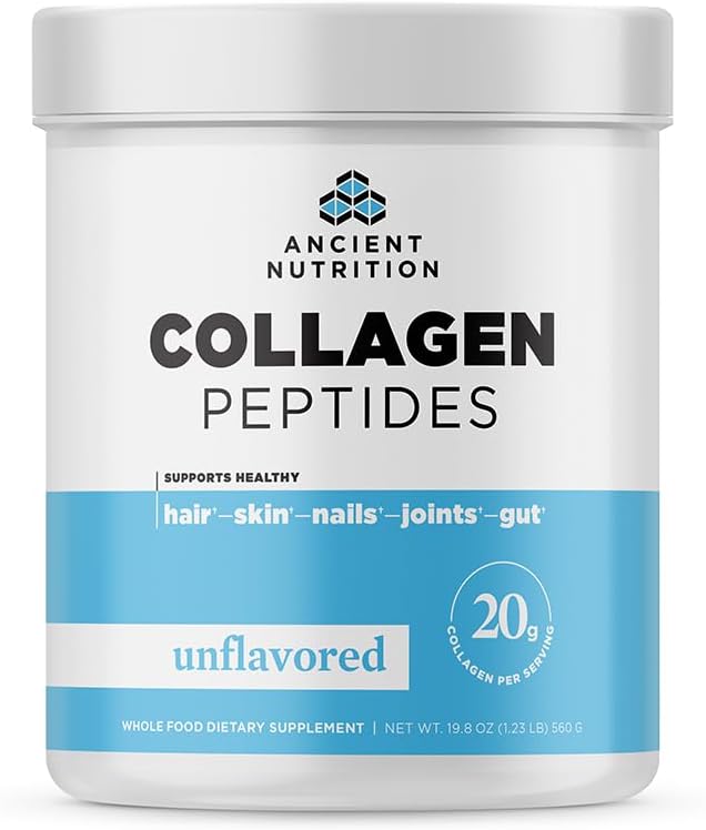 Starověké nutriční kolagen Peptidy, Kolagen Peptidy Prášek, Neochucený hydrolyzovaný kolagen, podporuje zdravou pleť, spojky, guta, Keto a Paleo Friendly, 28 Služební, 20g Kolagen per Serving