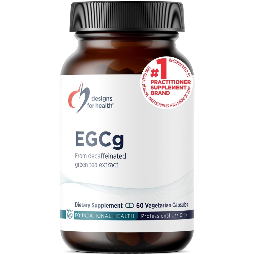 Designs for Health EGCg - Decaffeinated Green Tea Extract (225mg) + Polyfenoly Antioxidant Dodatek - Non- GMO Vegan Green Tea Pills (60 Kapsle)